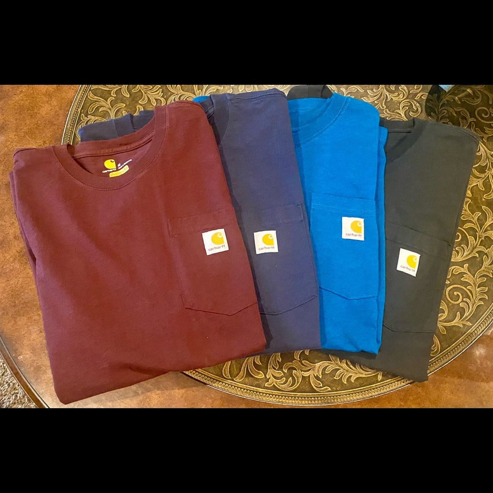 4-Mens Carhartt Original fit short sleeve tee shirt..Black,Turquoise,Blue,Maroon